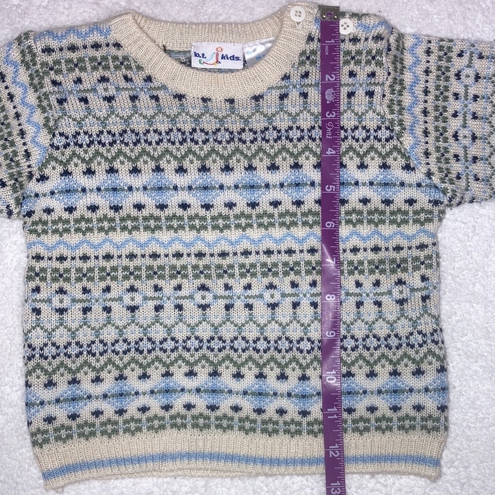 B.T. Kids vintage acrylic knit sweater 3/6m - Picture 2 of 5